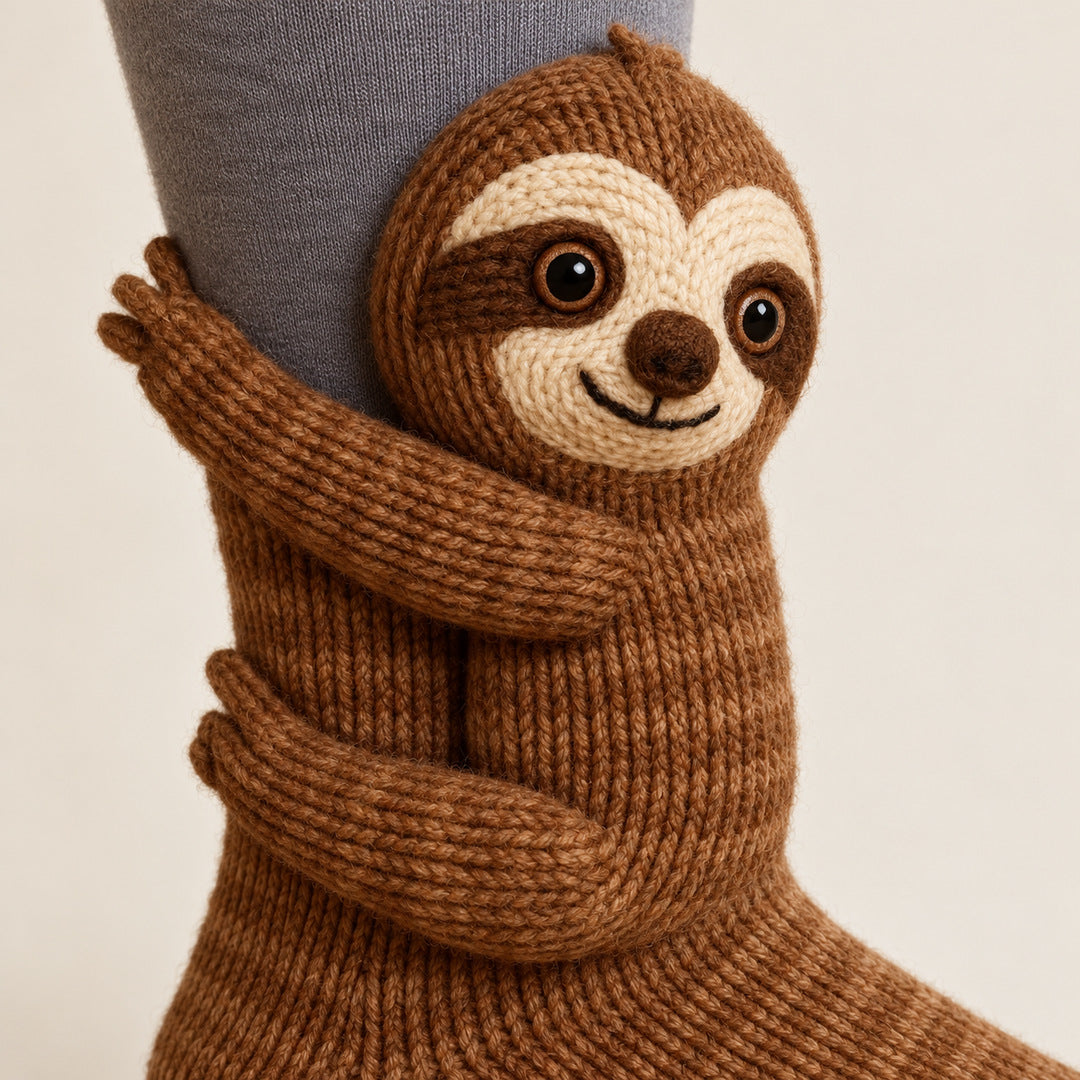 Close view of sloth knit detail