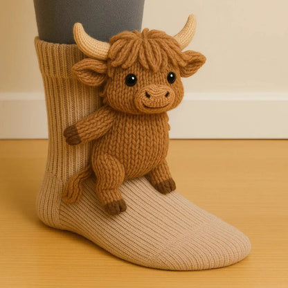 Highland cow sock